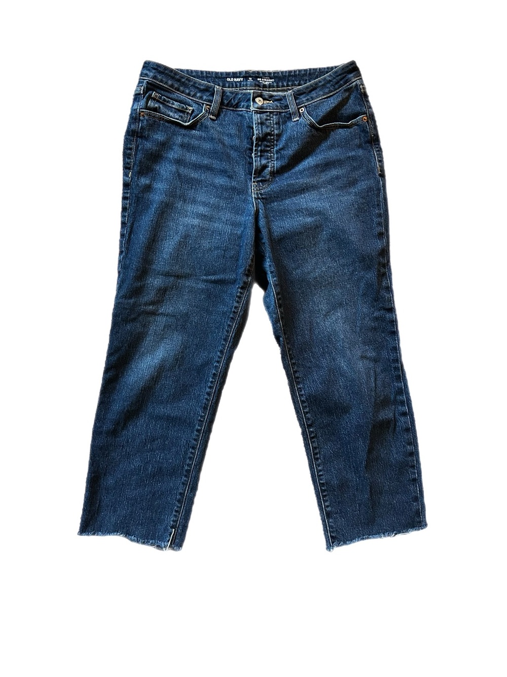 Old Navy Dark Blue Cropped Straight-Leg Jeans 12P